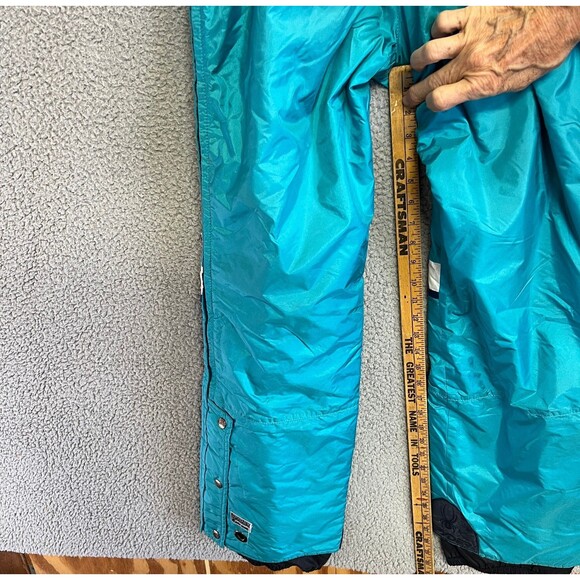 Spyder Ski Bib Pant Men S Teal Suspenders Snow Thinsulate Insulation Entrant VTG - Picture 13 of 16